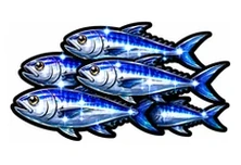 ヌシ釣り -漁火-の図柄 魚群